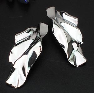 New Irregular Exaggerated Silver Color Statement Fashion Earrings